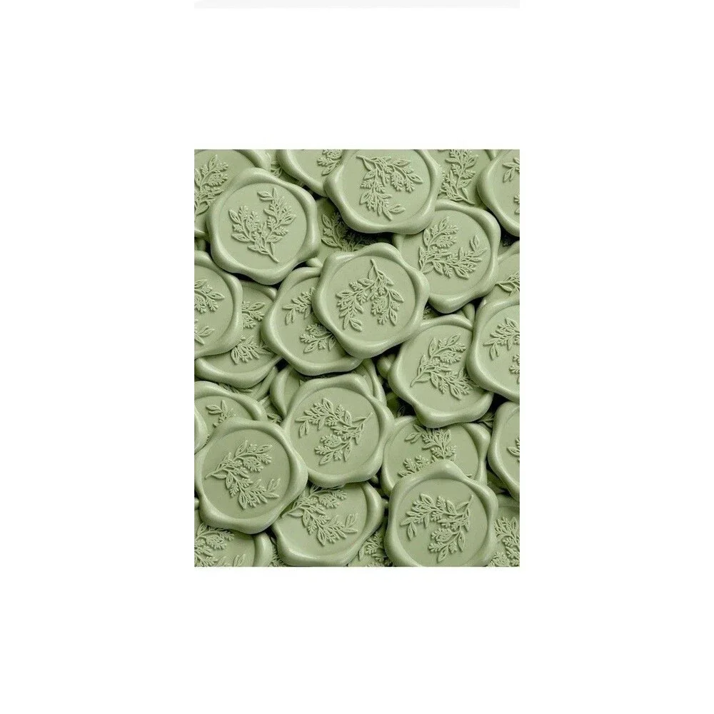 UNIQOOO Wax Seal Stickers - Eucalyptus Wedding Invitation Envelope Seal Stick...